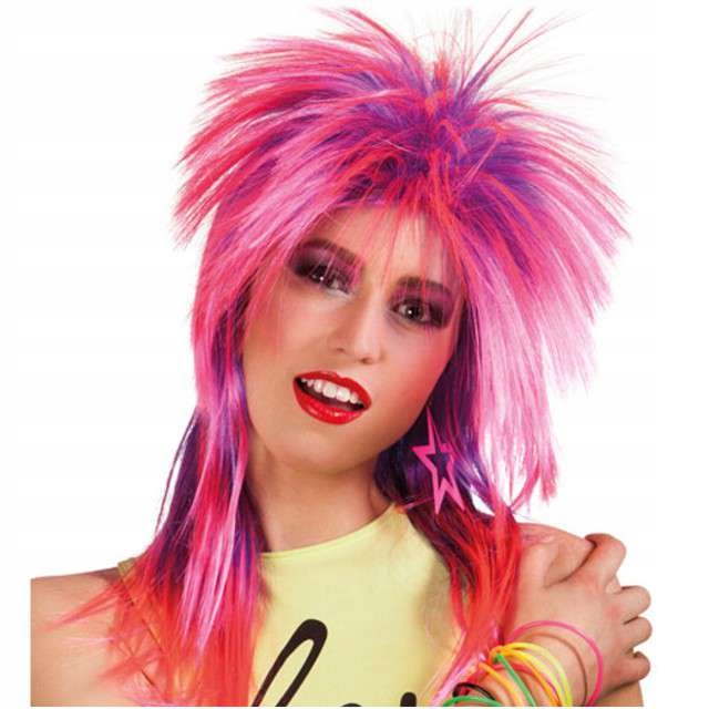 

Peruka lata 80te Kimberley punk Rock różowa
