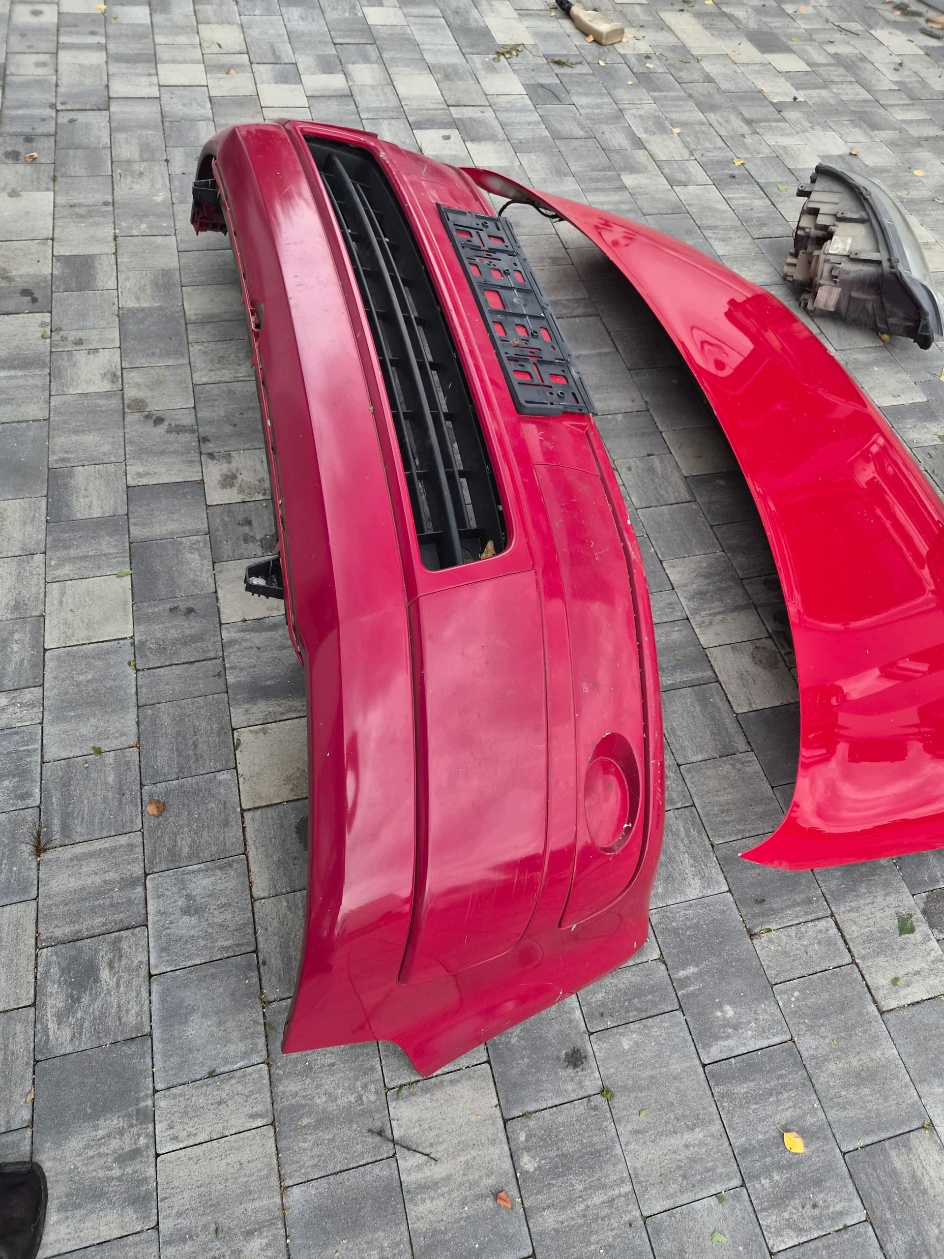 complete front bonnet bumper lights VW T5 LIFT red