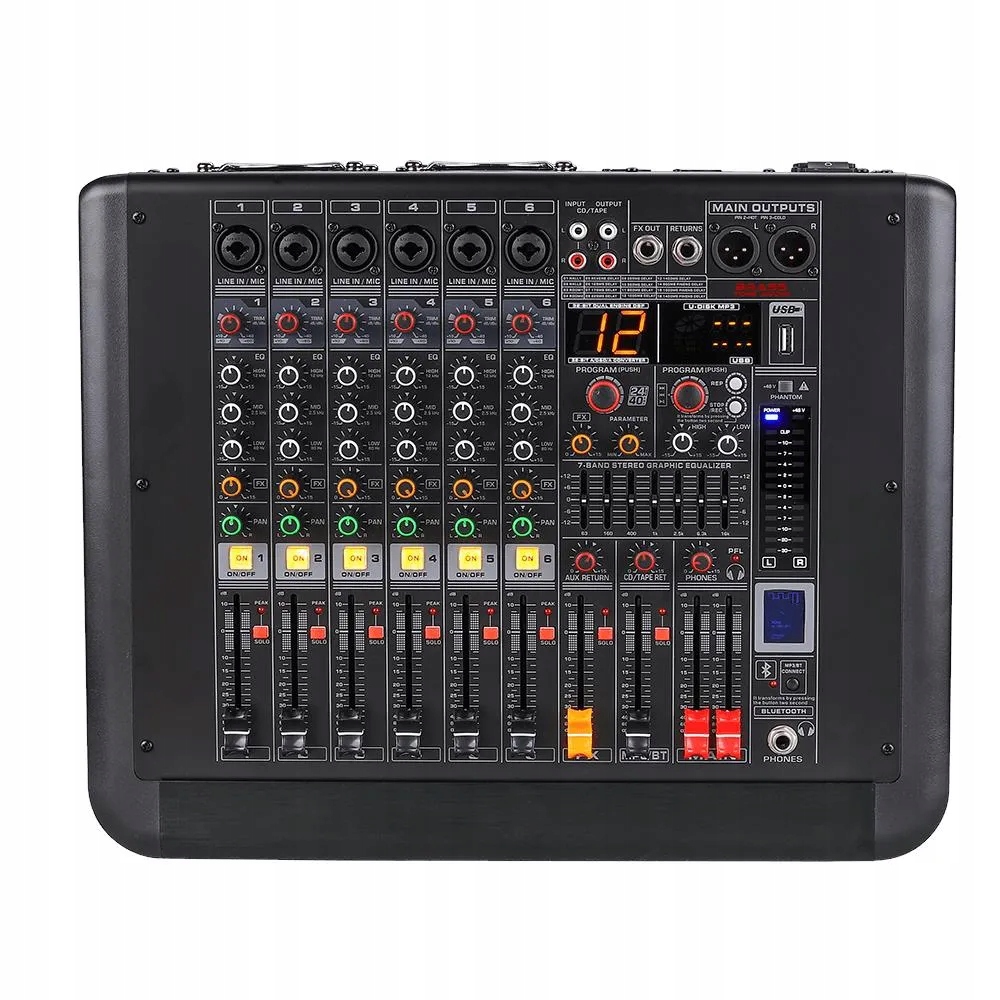 Mixér s vestavěným zesilovačem Brass Tone Audio, bluetooth BTA1306