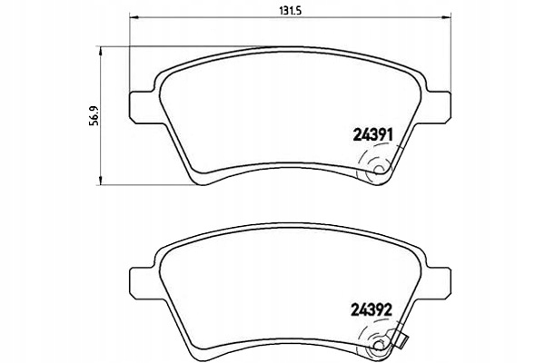 Brembo Brzdové Destičky Fiat Sedici 06- Brembo