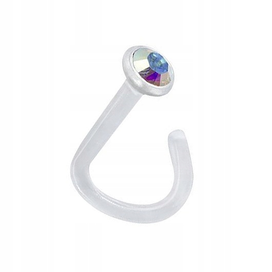 

Kolczyk do nosa zakręcony 0,8/6,5/2,5 opalizujący