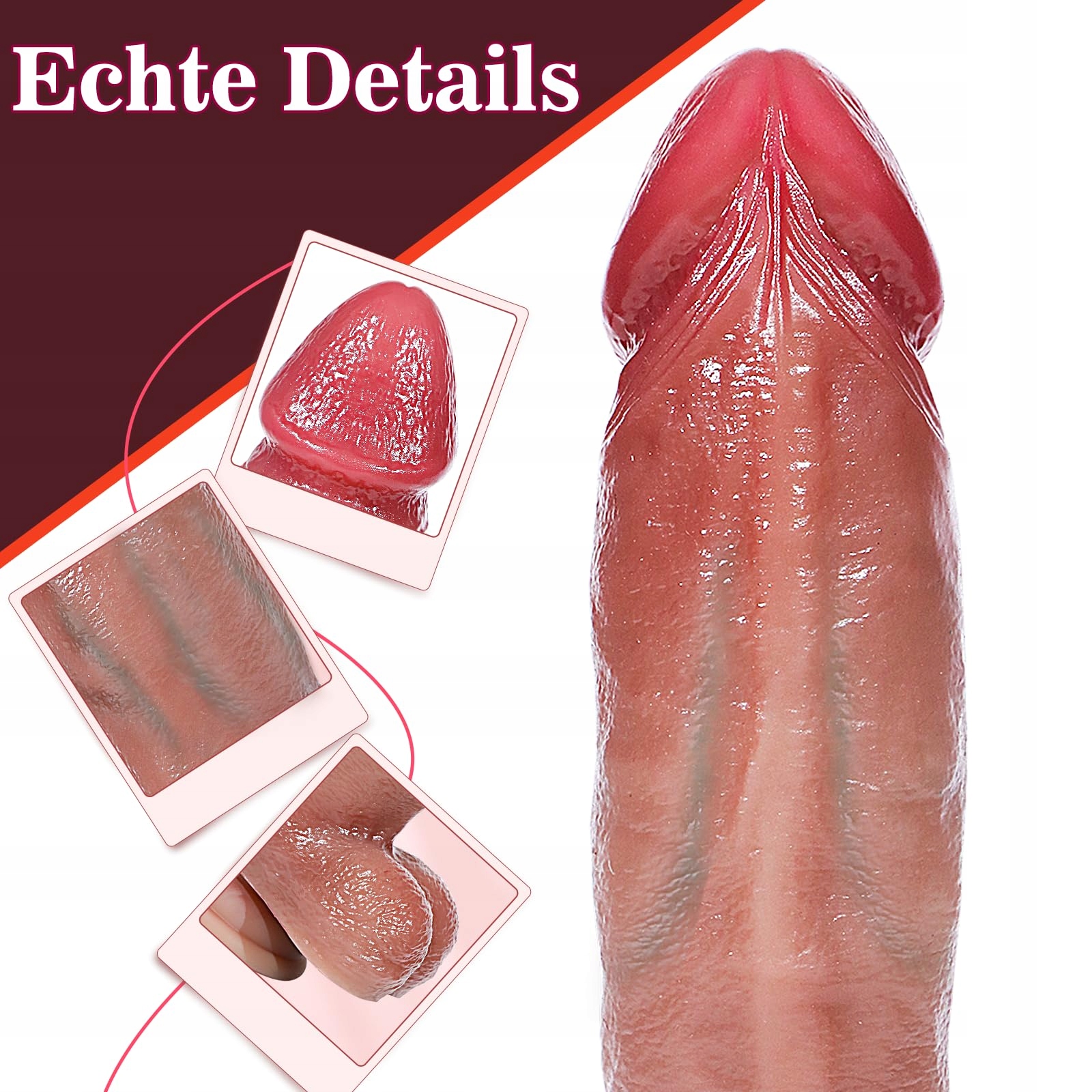 GROßER DILDO Realistyczny Silikonowy Dildo Z Przyssawką Dla Par — miniatura 4