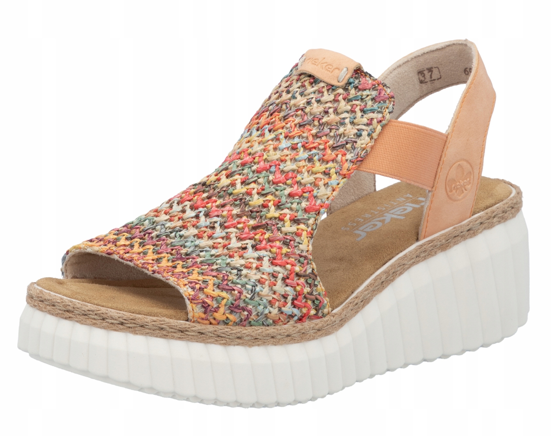 Rieker 69172-92 vel.37 barevné sandály na klínku