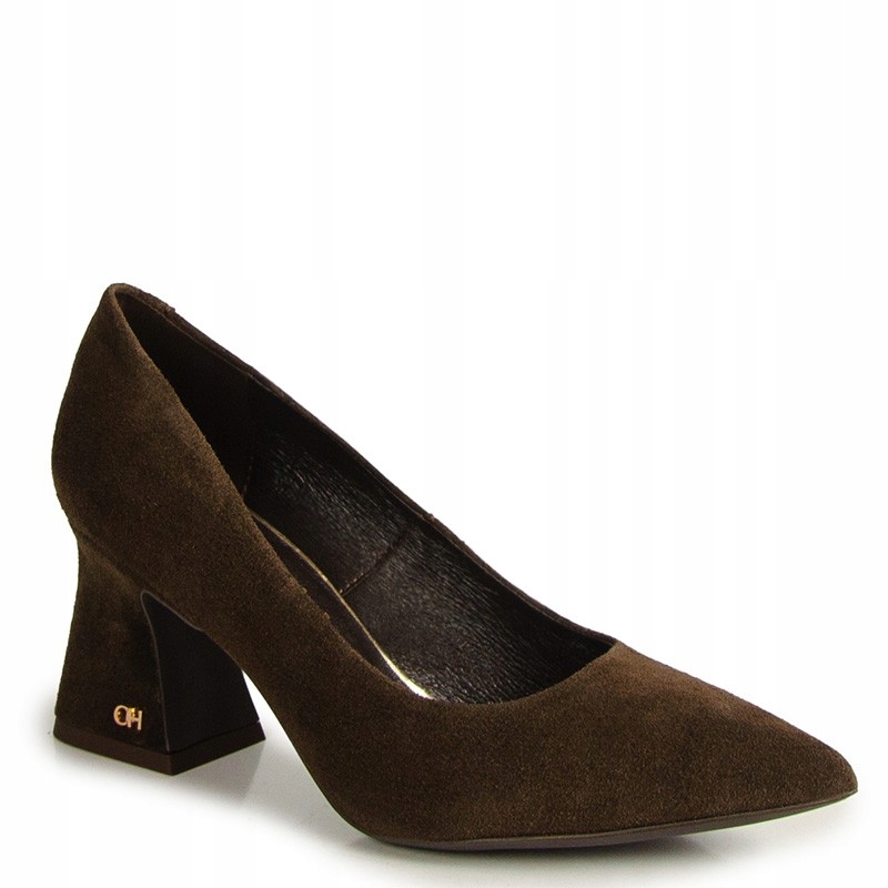 CheBello 4742 Hnědé Kožené Semišové Lodičky 37
