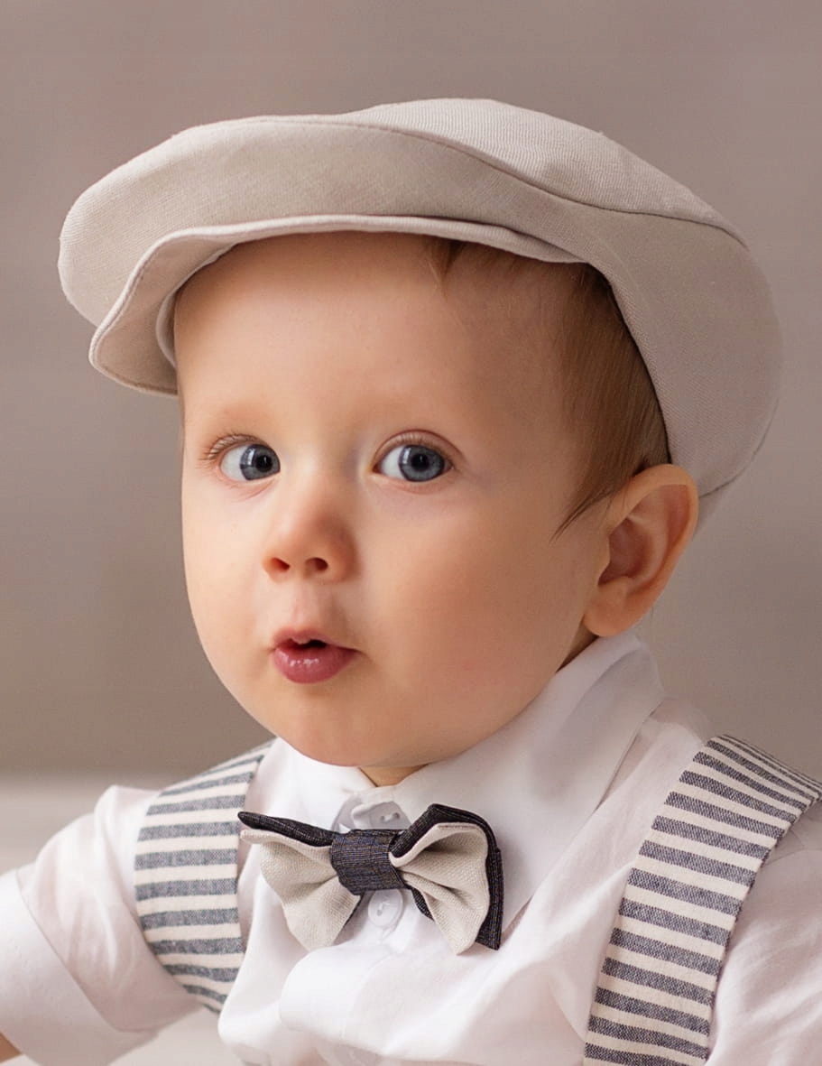 Kaszkiet dla chłopca beżowy [Rozmiar 86cm.]