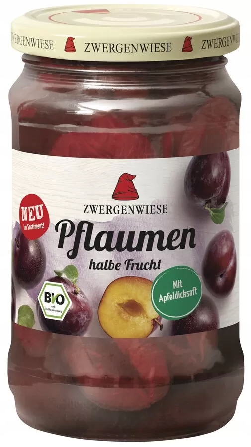 Levně 3X Švestky Poloviční v lehkém sirupu Bezlepkové Bio 360 g (180 g)