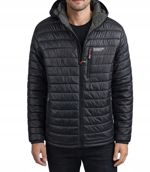 Pánská módní prošívaná bunda s odnímatelnou kapuce Agrafka XL