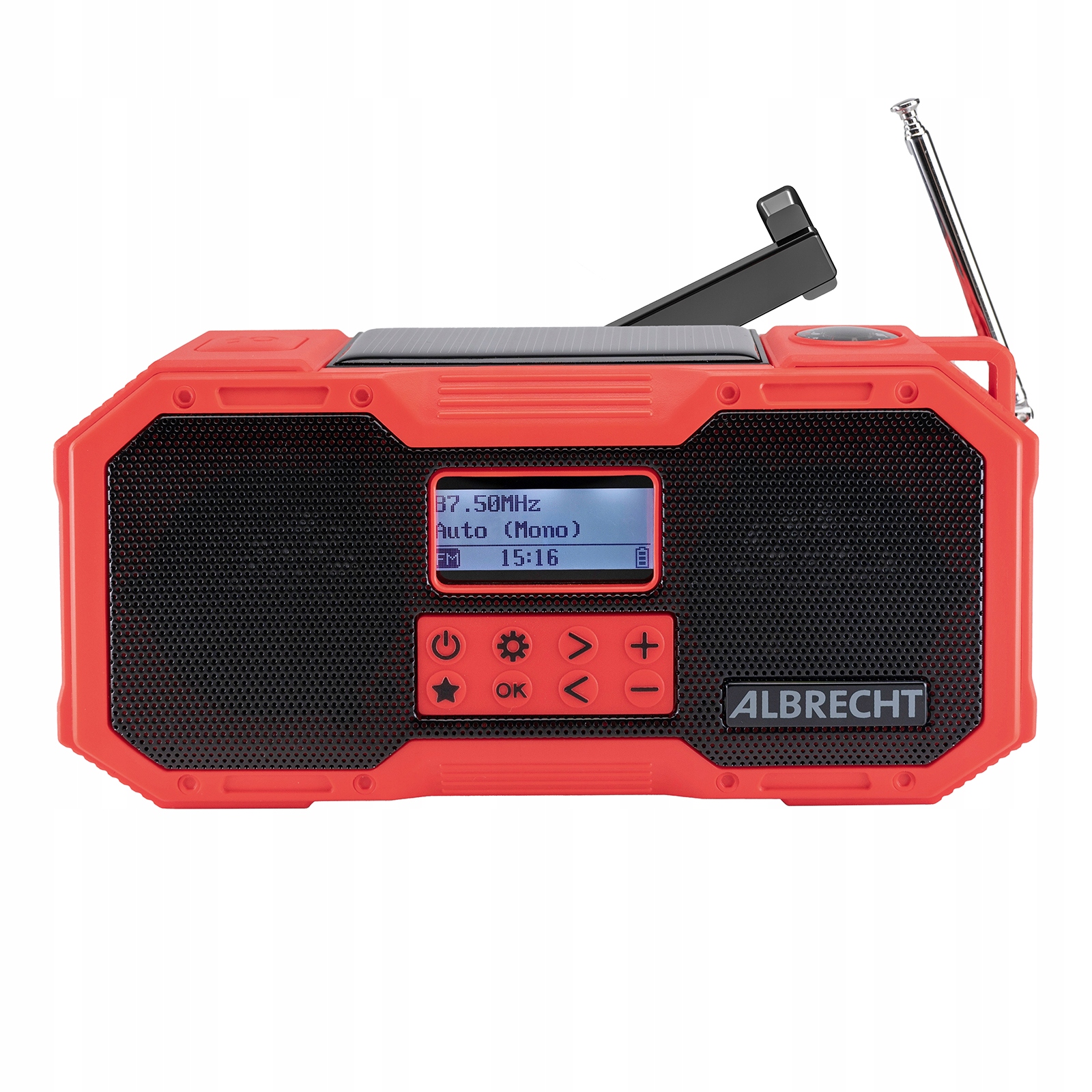 Venkovní/korbové rádio Albrecht Dr 112 Radiopřijímač Bluetooth červený