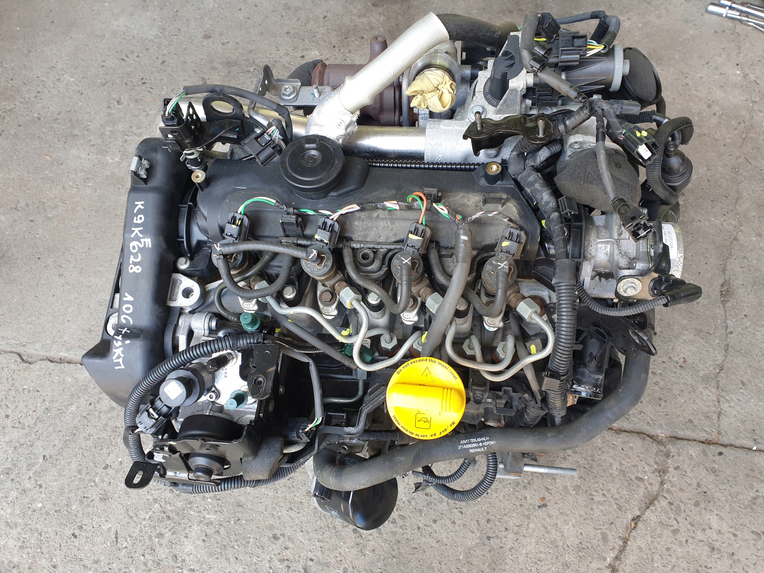 engine 1.5 DCI K9KE628 RENAULT CLIO 4 IV CAPTUR 2014