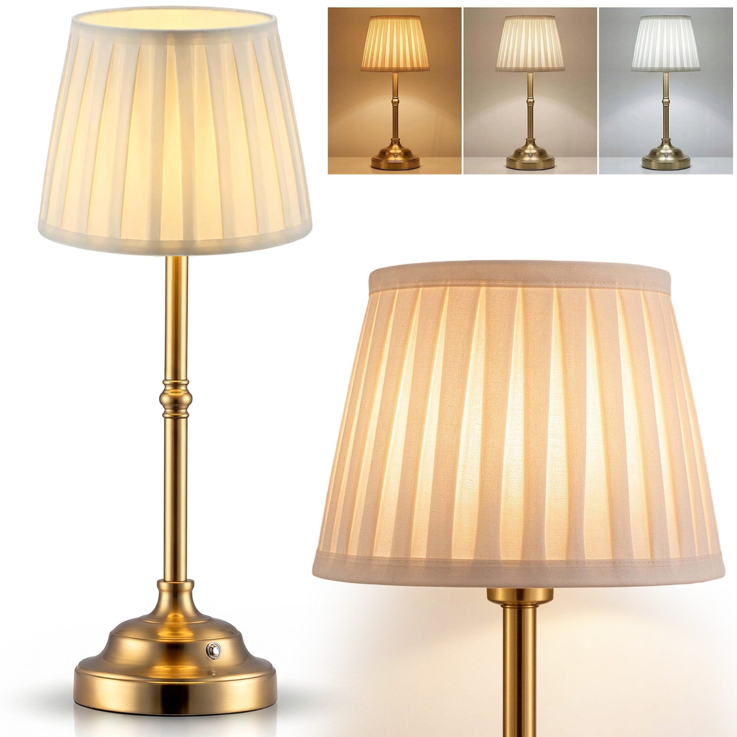 Bezdrátová Noční Lampa Do Hotelové Restaurace Béžová Usb