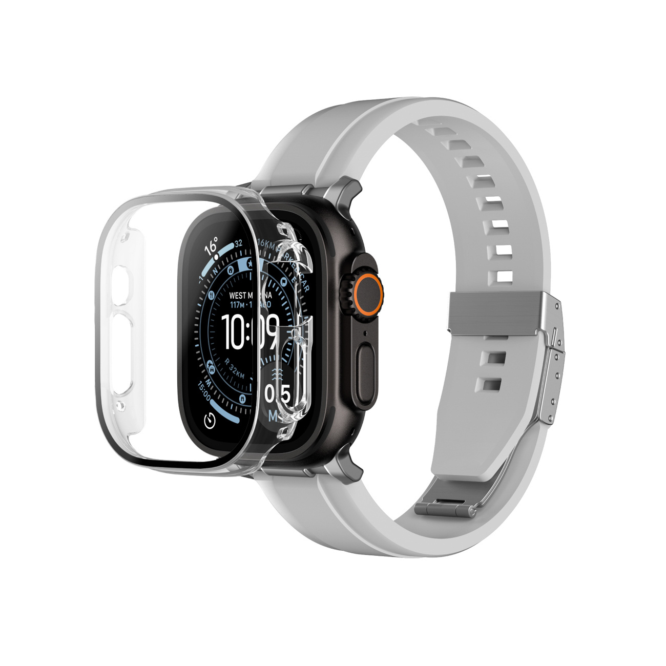 Szkło ochronne Amazingthing Radix z etui na Apple Watch UItra 3 49 mm