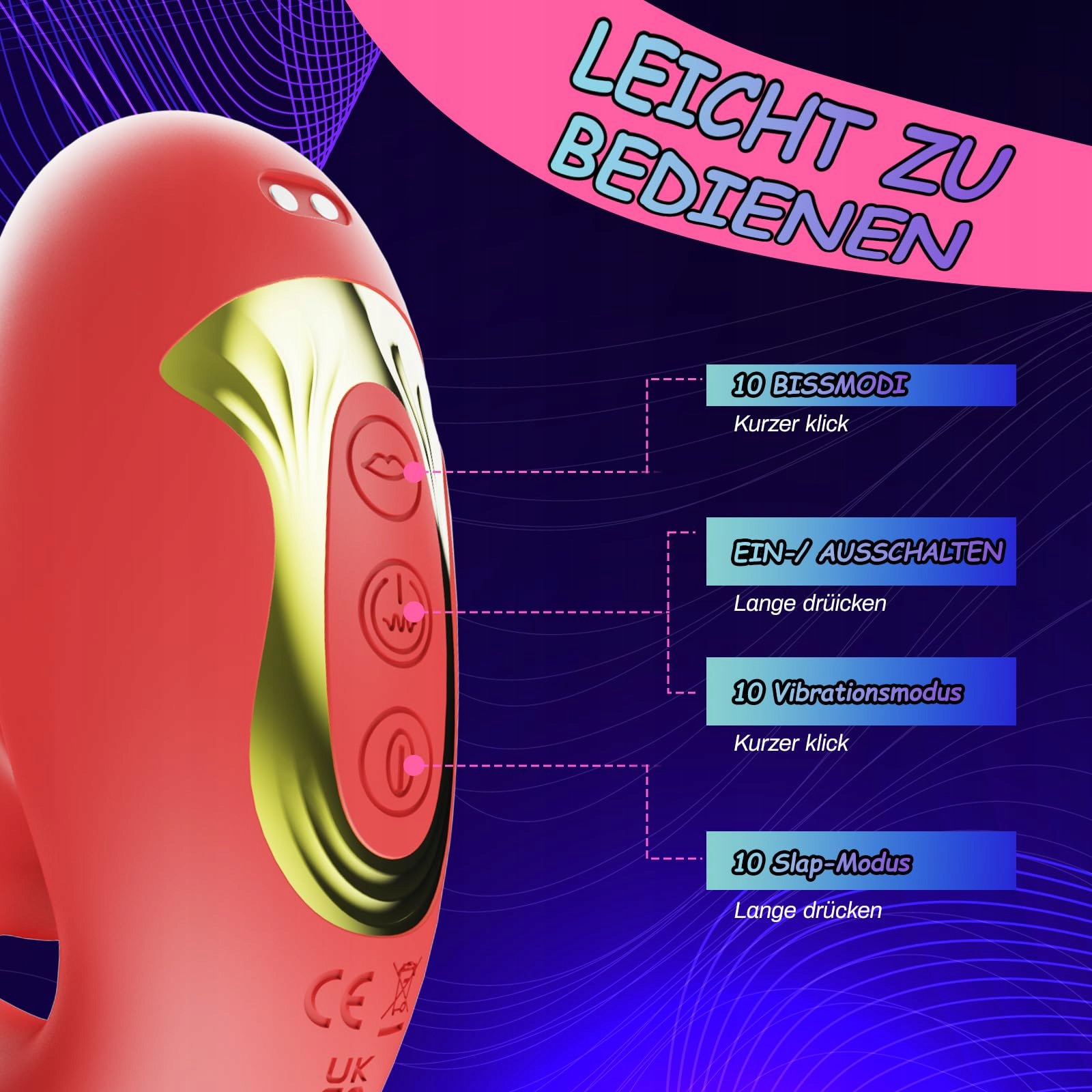 SILIKON G-PUNKT Wibrator Dla Kobiet Cichy Realistyczny Dildo 10 Trybów — miniatura 8