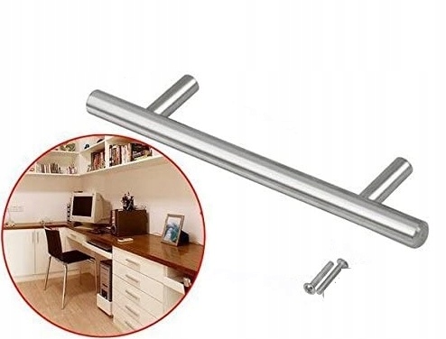 Uchwyt meblowy drzwiczek stal nierdzewna 128mm Szerokość produktu 1 cm