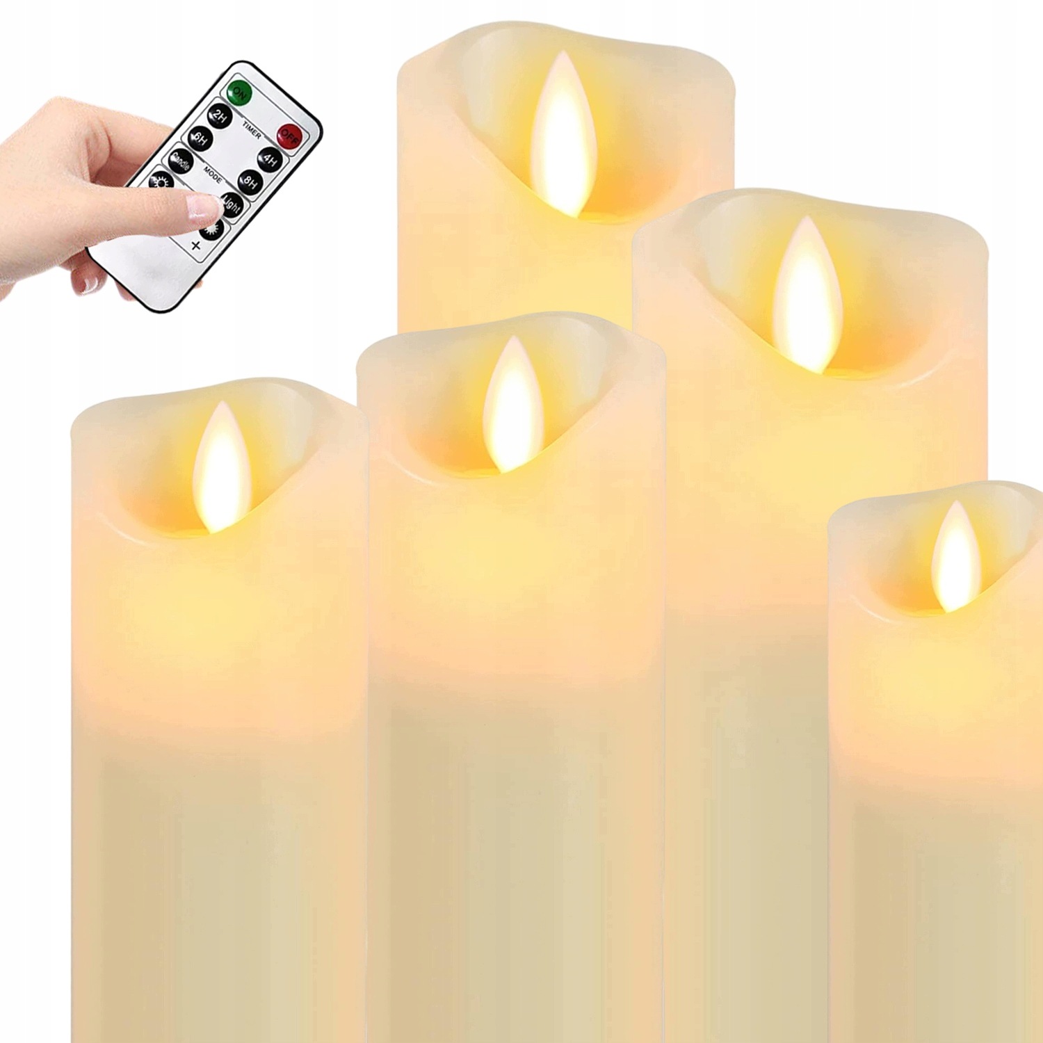 5 X Svíčka Led Realistická Věčná Svíčka Na Vánoce