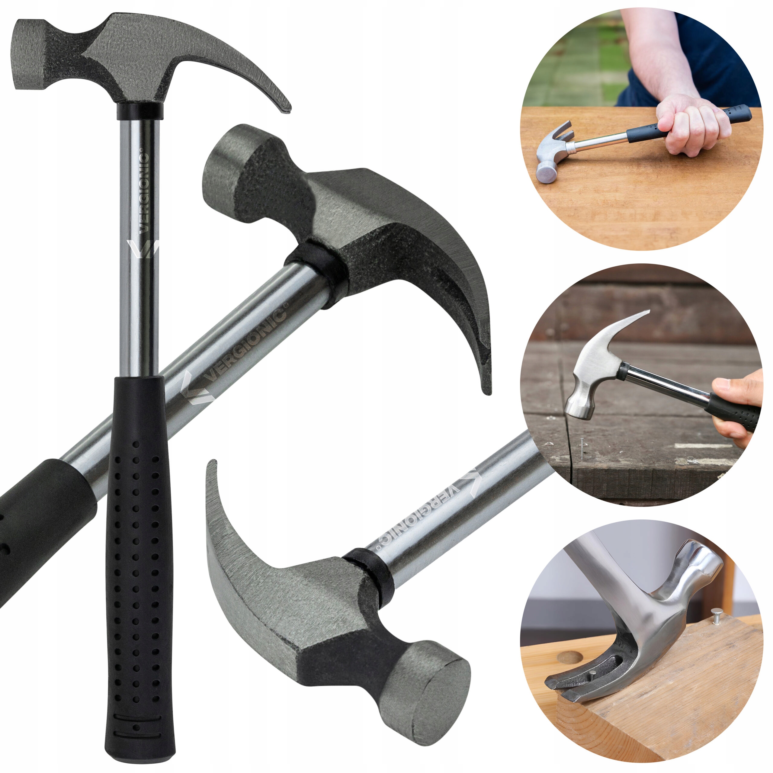 MŁOTEK SZEWSKI METALOWA RĄCZKA STALOWY Z ZĘBAMI STOLARSKI 25 cm VERGIONIC EAN (GTIN) 5904238412633