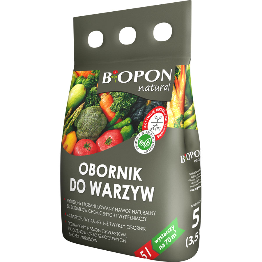 

Obornik granulowany Biopon 1190 do warzyw 5L