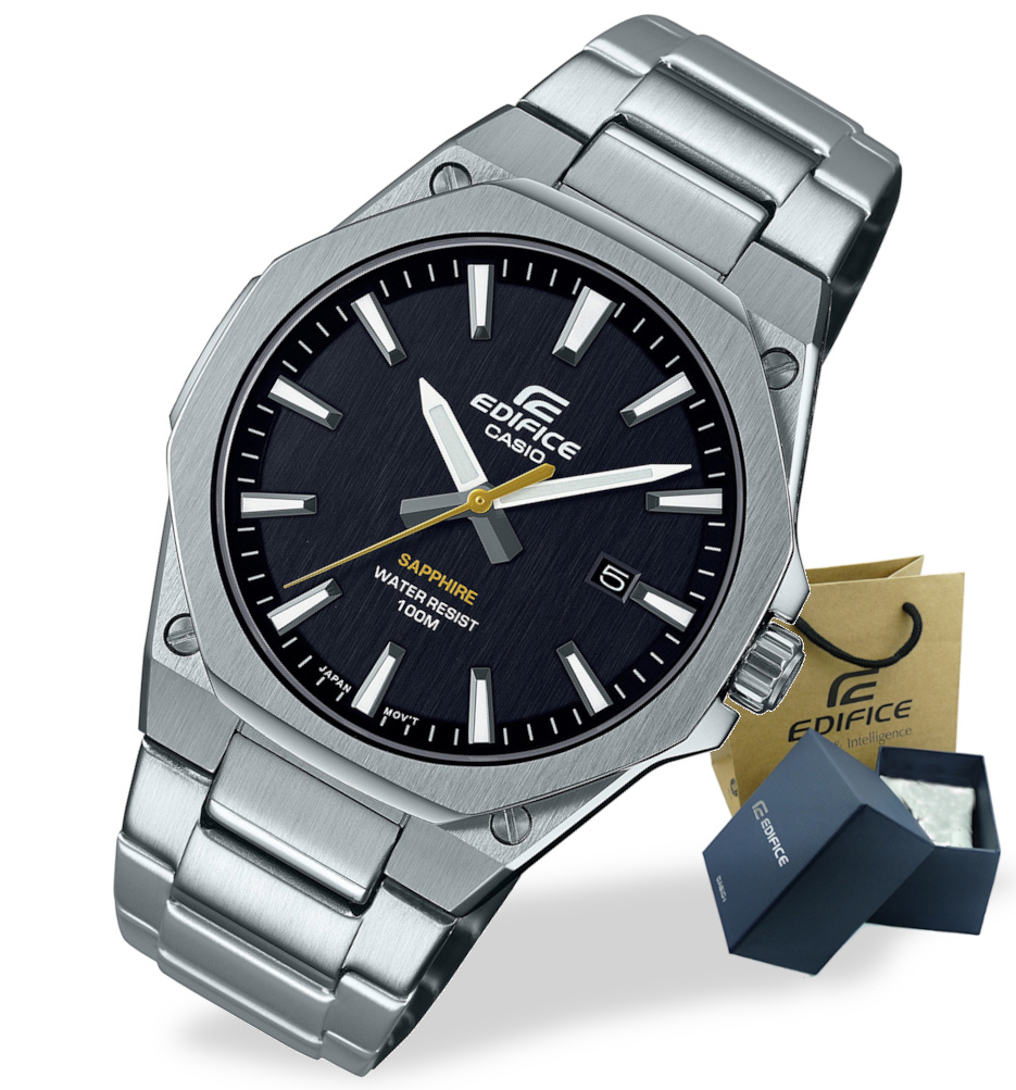 Klasické pánské hodinky Casio Edifice EFR-S108D Safír WR100M +Box Gravírování