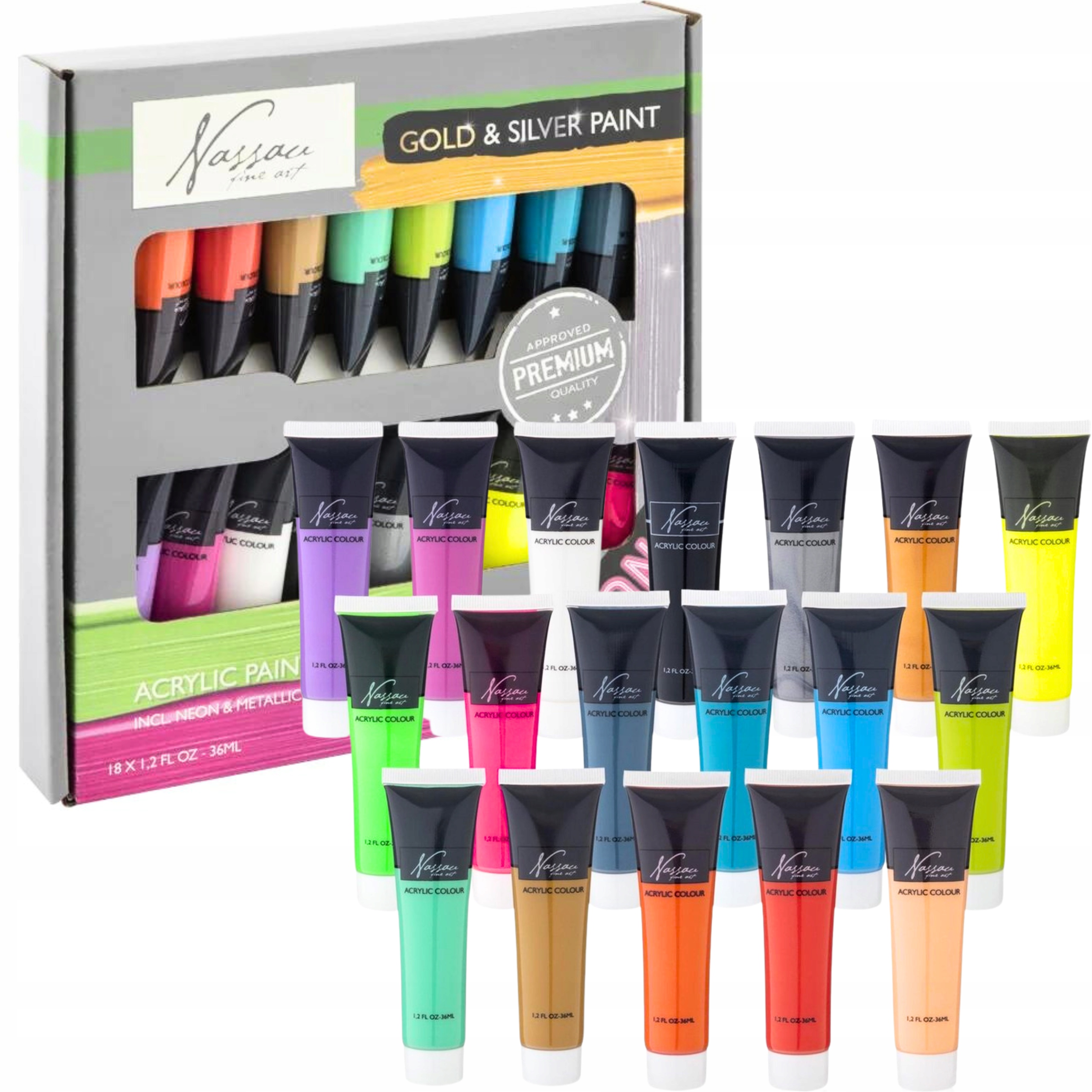 Akrylové barvy Art Sensations vícebarevné 18 ks 36 ml