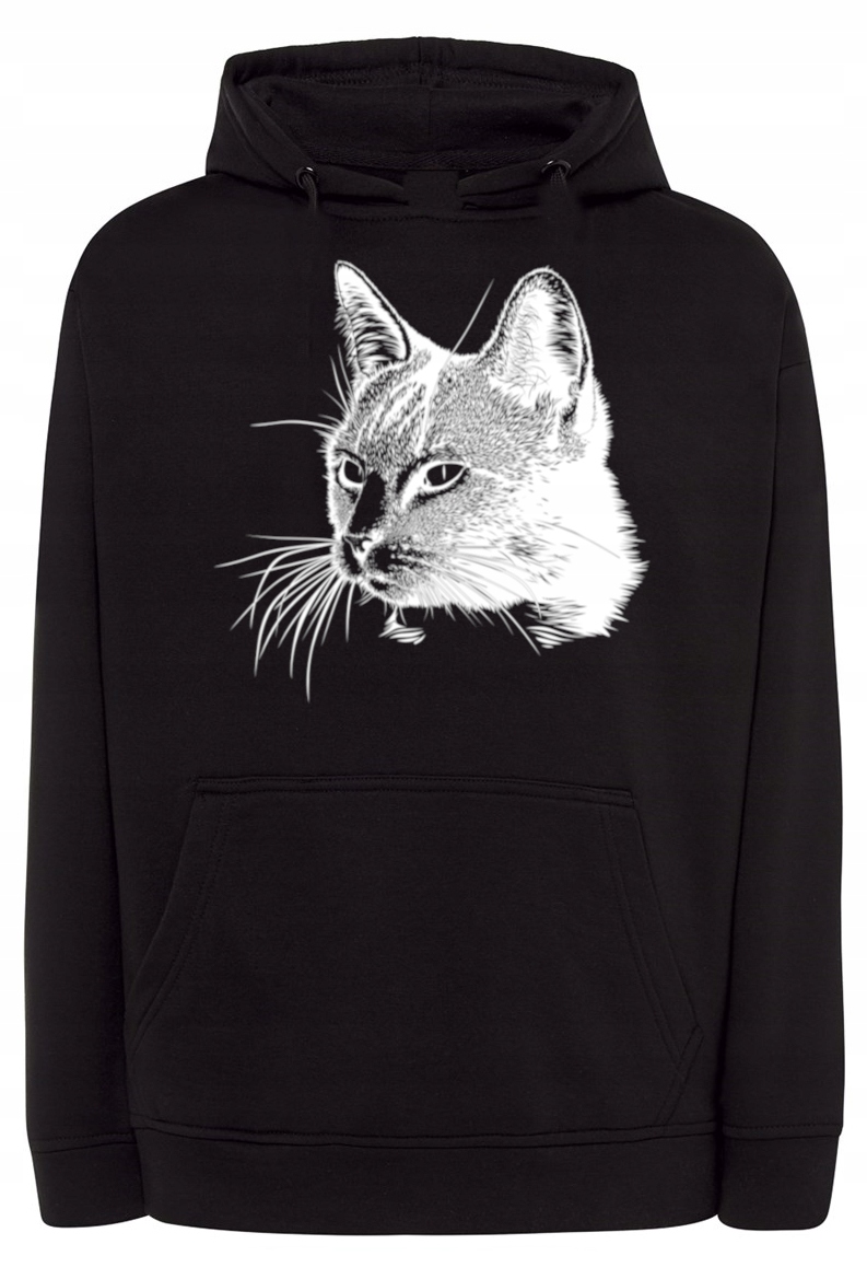 Pánská mikina s potiskem hlavy Kočka Kotě vel. 5XL