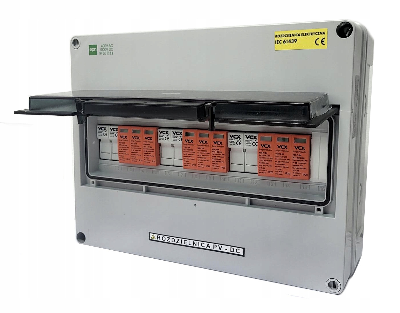 Rozdzielnica Pv fotowoltaika DC 3 mppt stringi