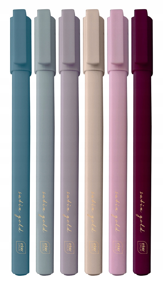 

6 sztuk Długopis Żelowy Satin Gold Interdruk