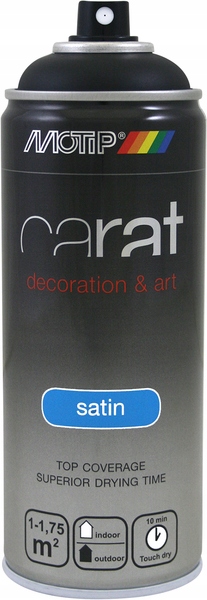 Motip Carat Satynowy Czarny Satin Jet Black Spray dekoracyjny farba