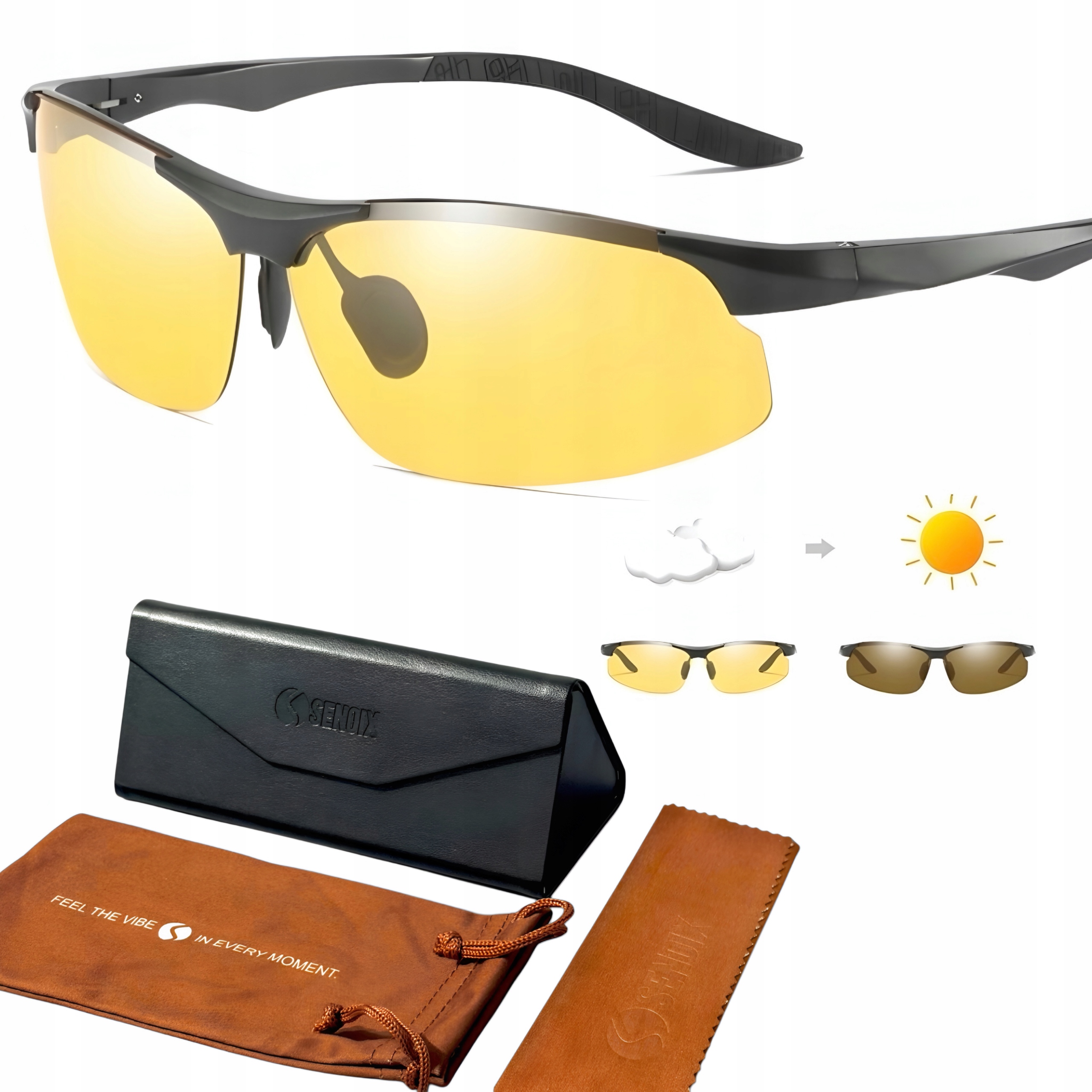 Okulary Fotochromowe polaryzacyjne Do Jazdy Nocą I W Dzień dla kierowców