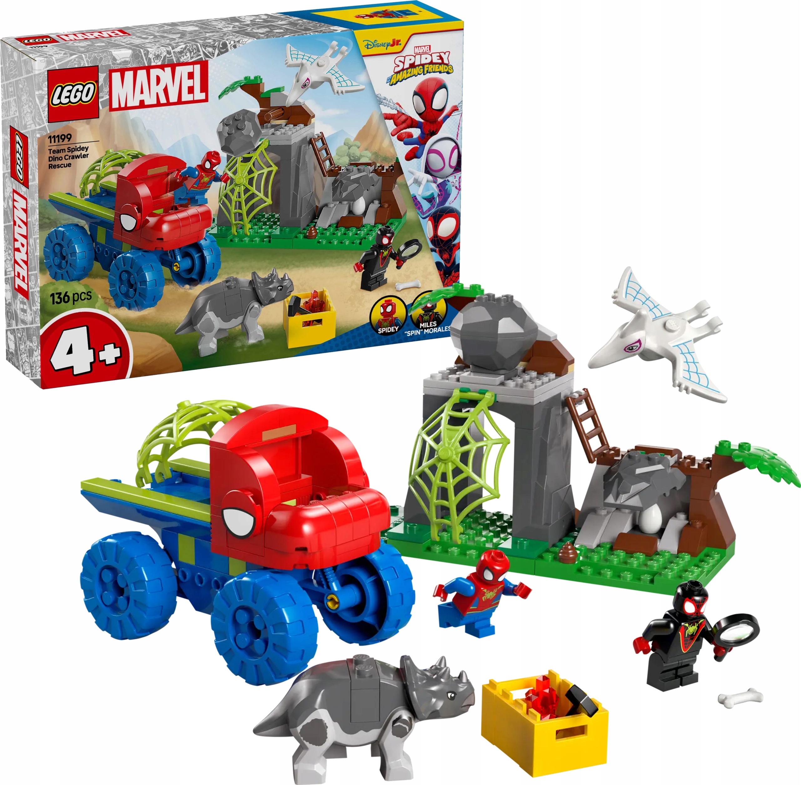 Lego Heroes Spideyho záchranná mise v dinosauru 11199