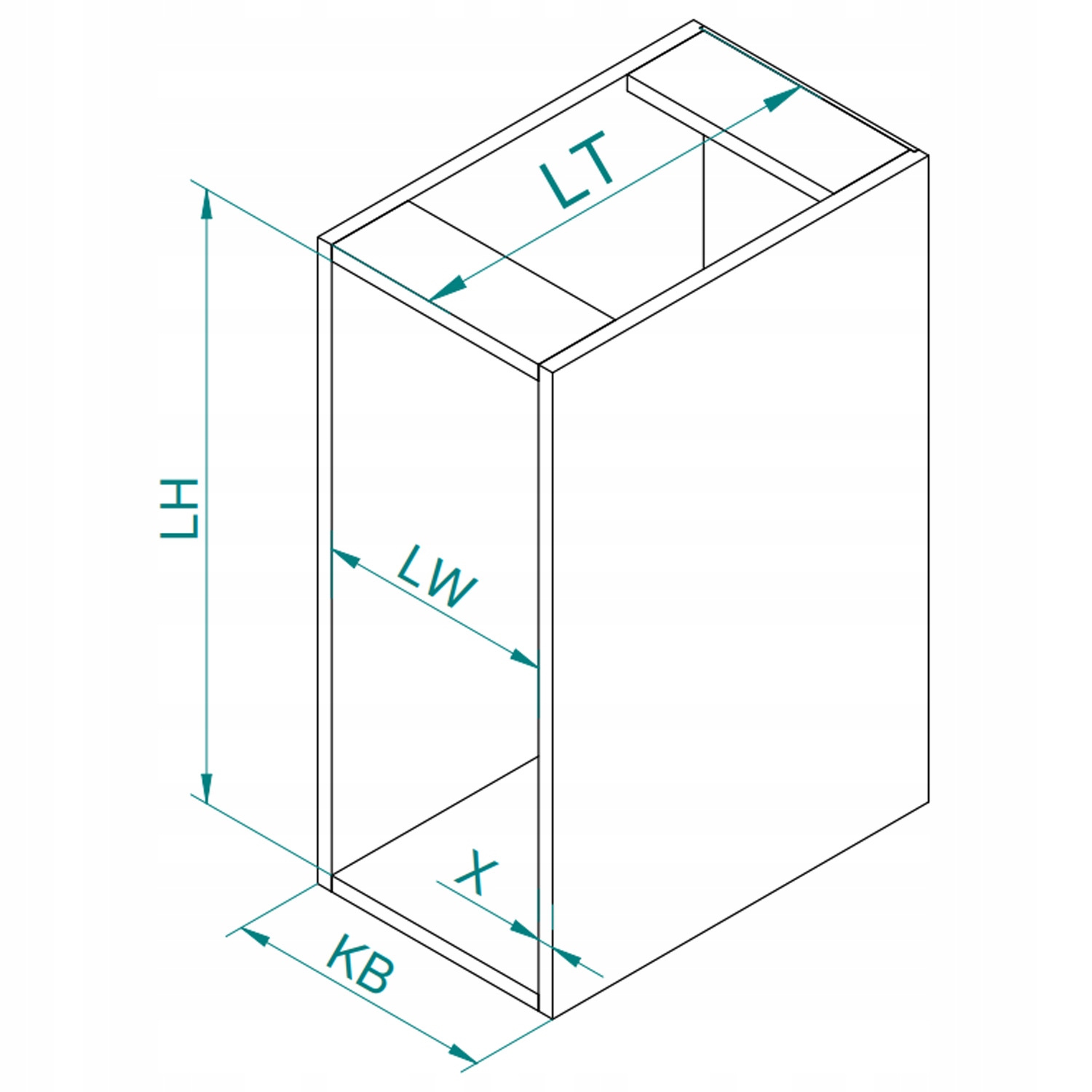 Kosz cargo 50cm 2p. 500 z systemem jezdnym cichy domyk Variant Multi REJS Szerokość mebla 50 cm