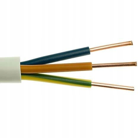 Kruhový kábel Ydy 3x1,5 biely 450/750V