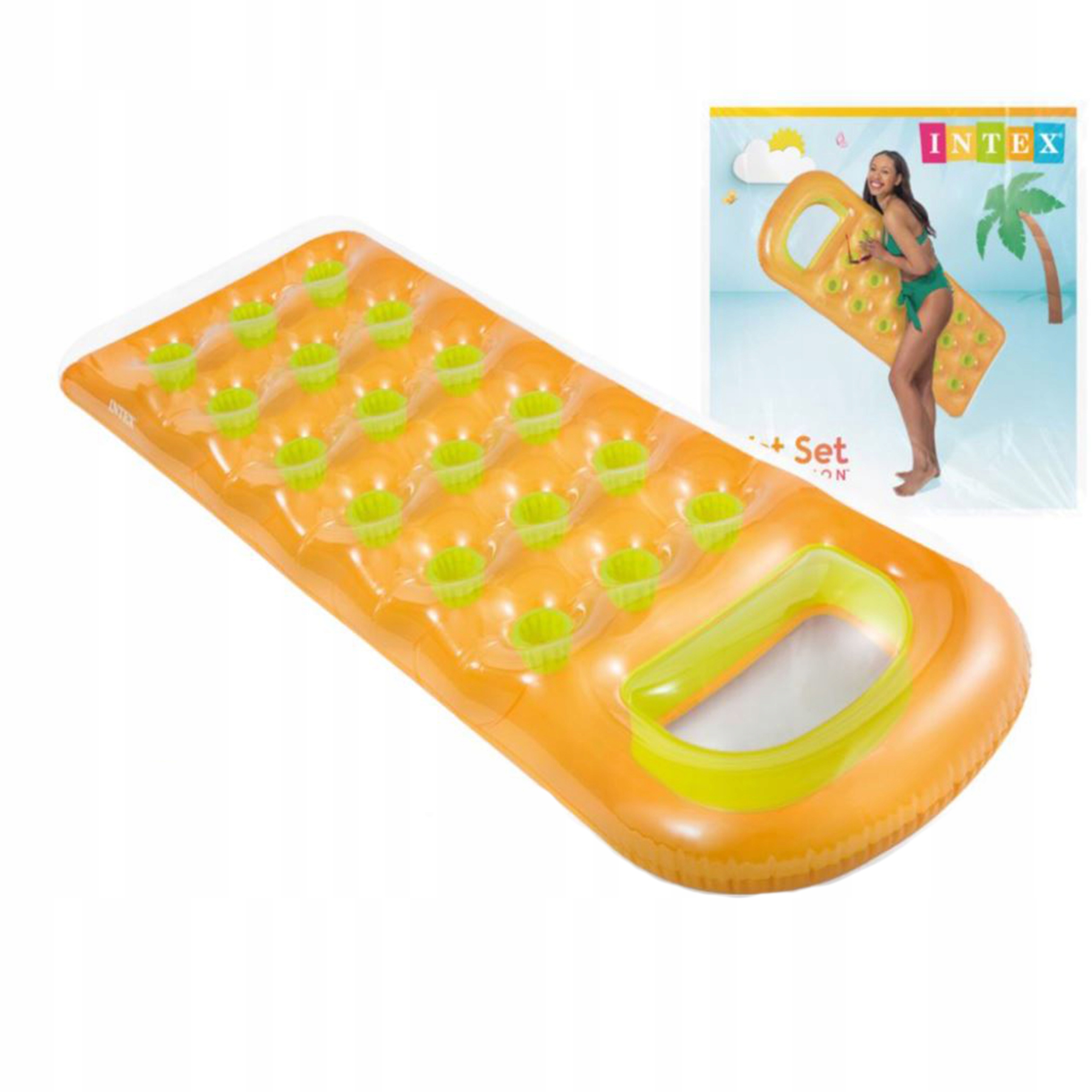 DMUCHANY MATERAC DO PŁYWANIA INTEX BASEN PLAŻA RELAKS