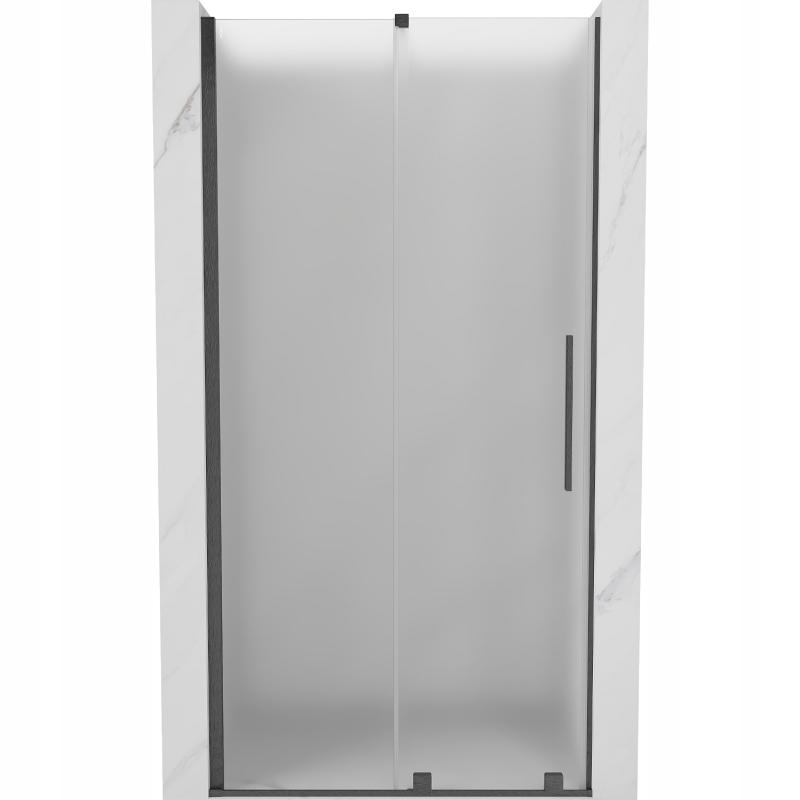 Drzwi prysznicowe przesuwne 90 wnękowe Mexen Velar EasyClean szron gun gray