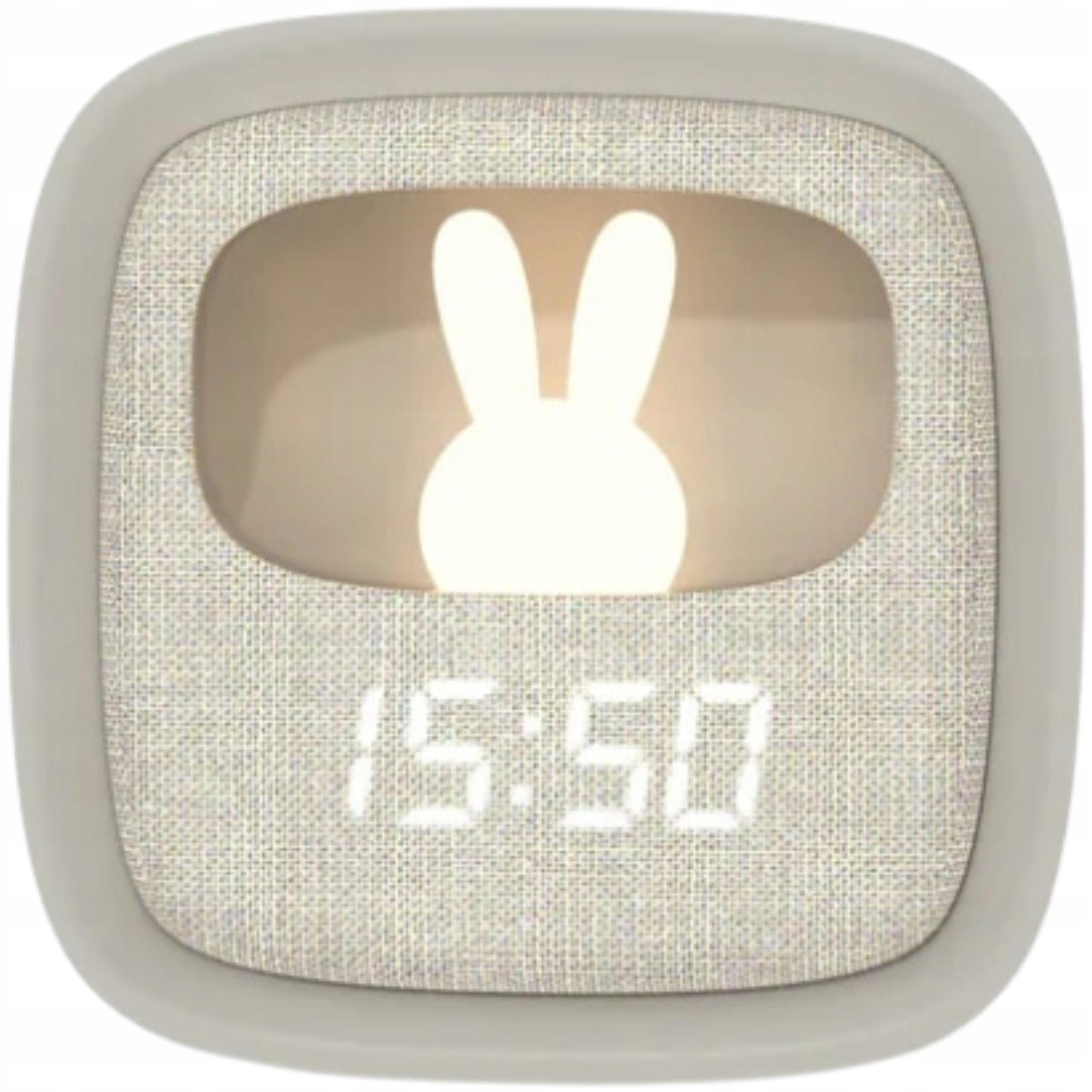 Budzik z lampką nocną dla dzieci Billy Clock Mob Szary