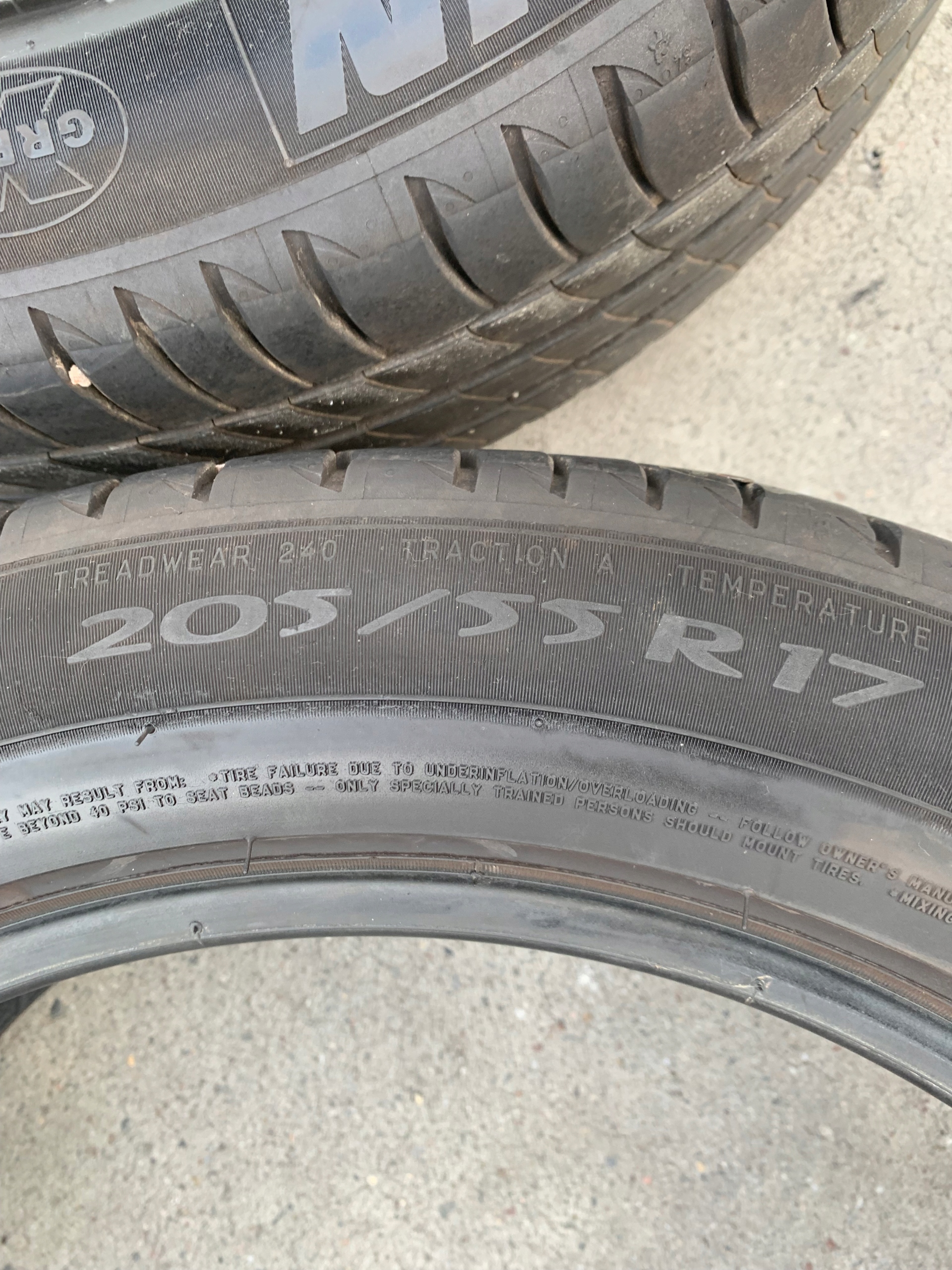2 tyres tyre Michelin Primacy 3 205/55R17 Lato