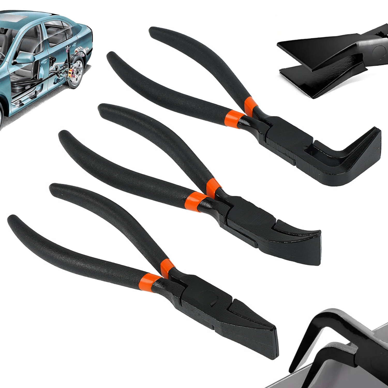 Szczypce Do Napraw Blacharskich Metalowe 3SZT Ergonomiczny Uchwyt 2.36MM