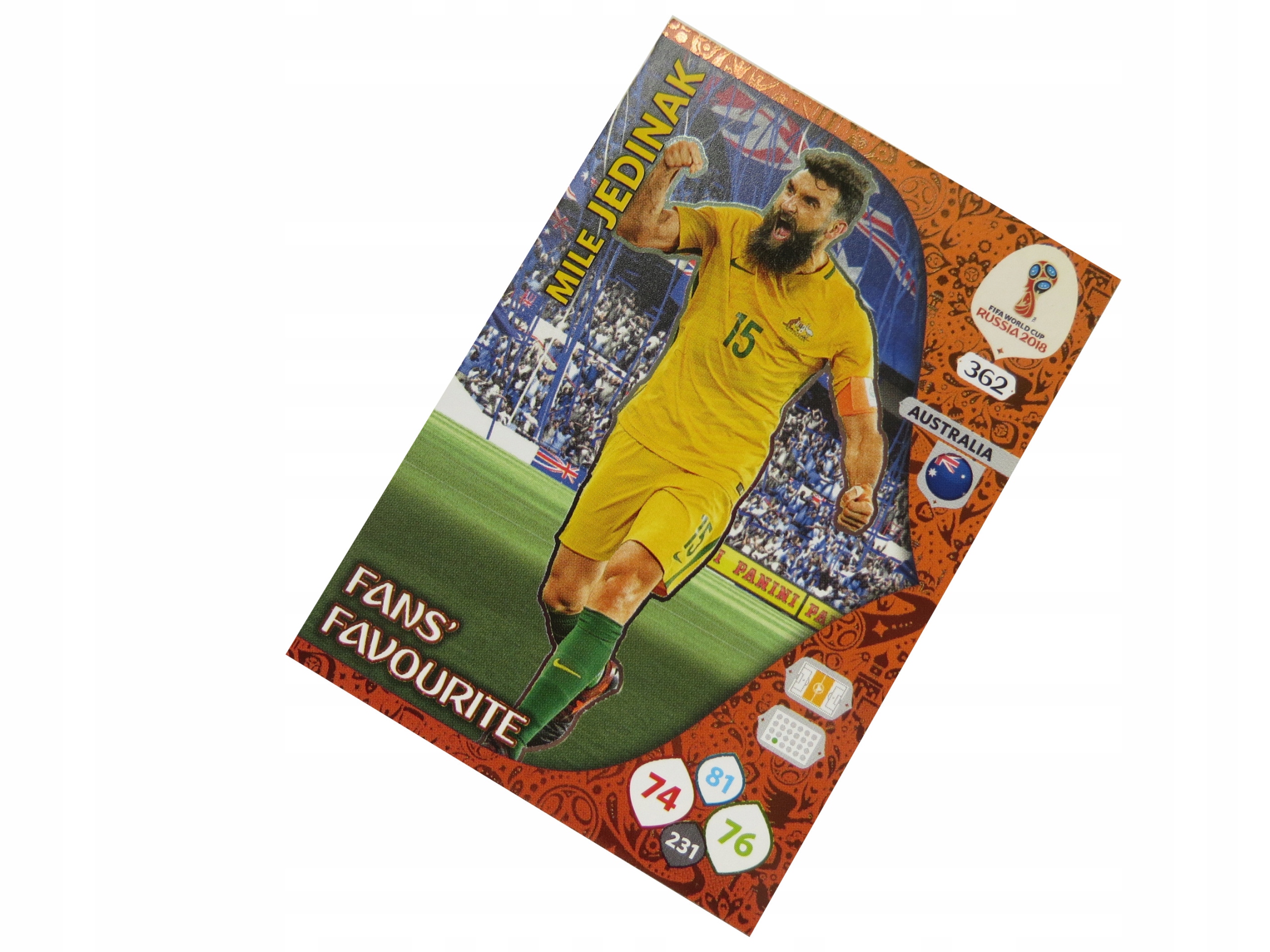 Panini World Cup Russia 2018 Karty Piłkarskie Fans Favourite Jedinak 362