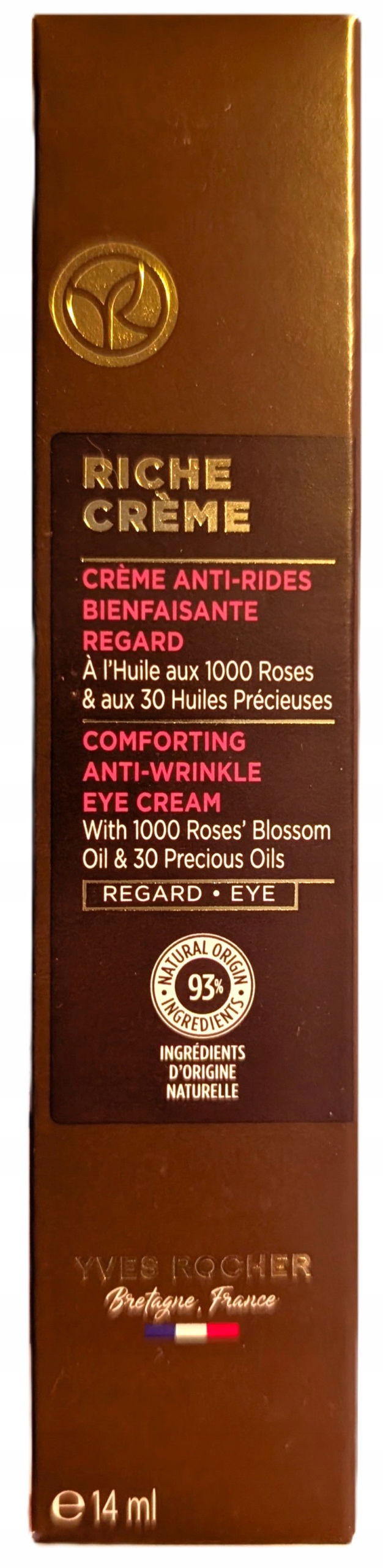 Yves Rocher Protivráskový regenerační krém pod oči Riche Creme 14 ml