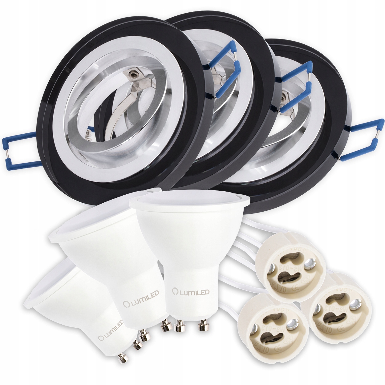 

3x Oprawa halogenowa Szklana ruchoma Led GU10 6W