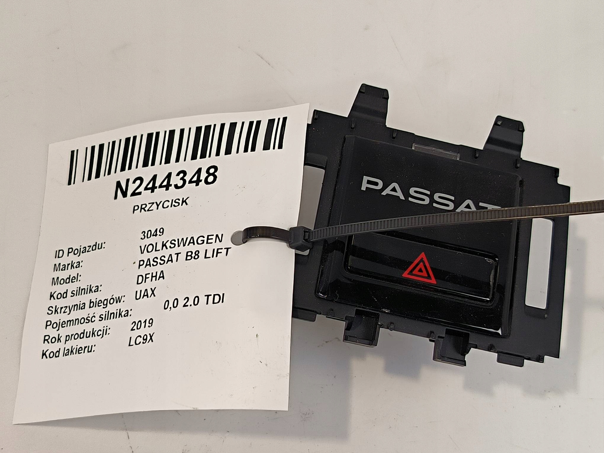 button 3G0953509A VOLKSWAGEN PASSAT B8 LIFT