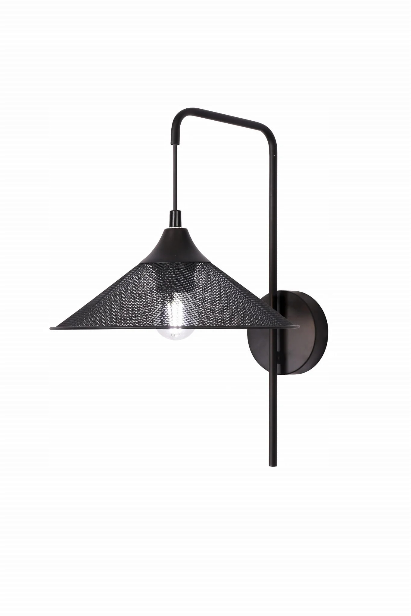 Široká nástenná lampa Candellux s čiernym tienidlom