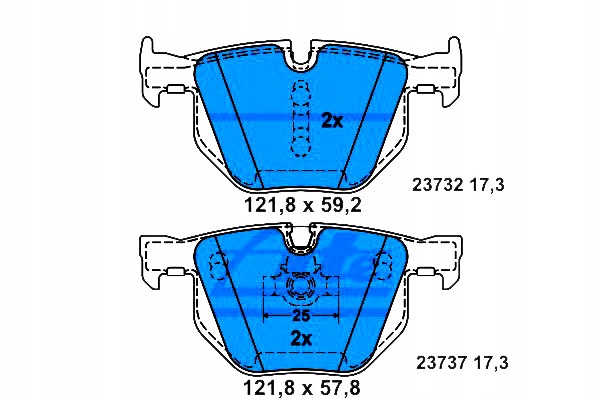 Ate Brzdové Destičky Bmw Zadní E60/61 03- Asistent řidiče #28