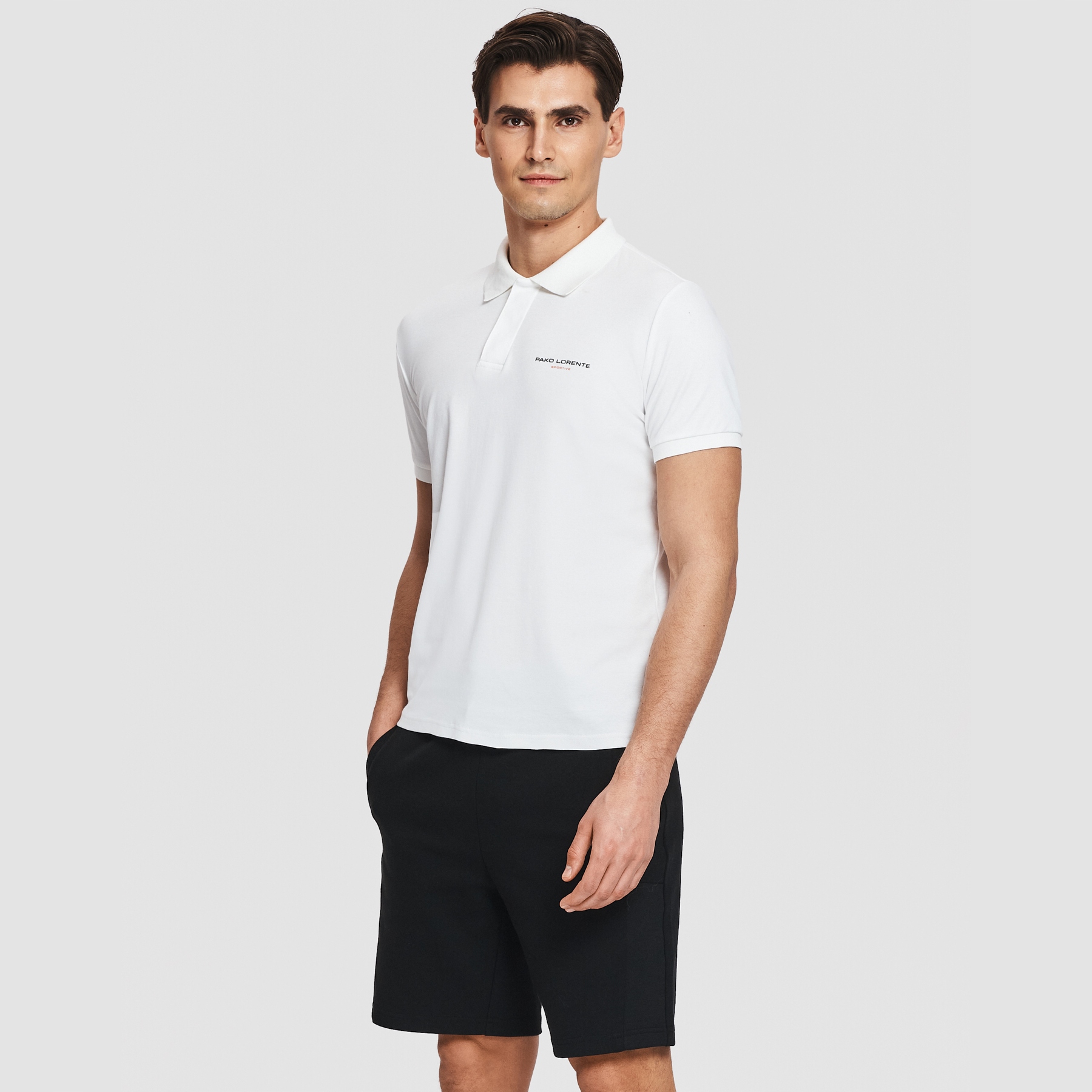 Bílé polo tričko Sportive 100% bavlna Pako Lorente vel S