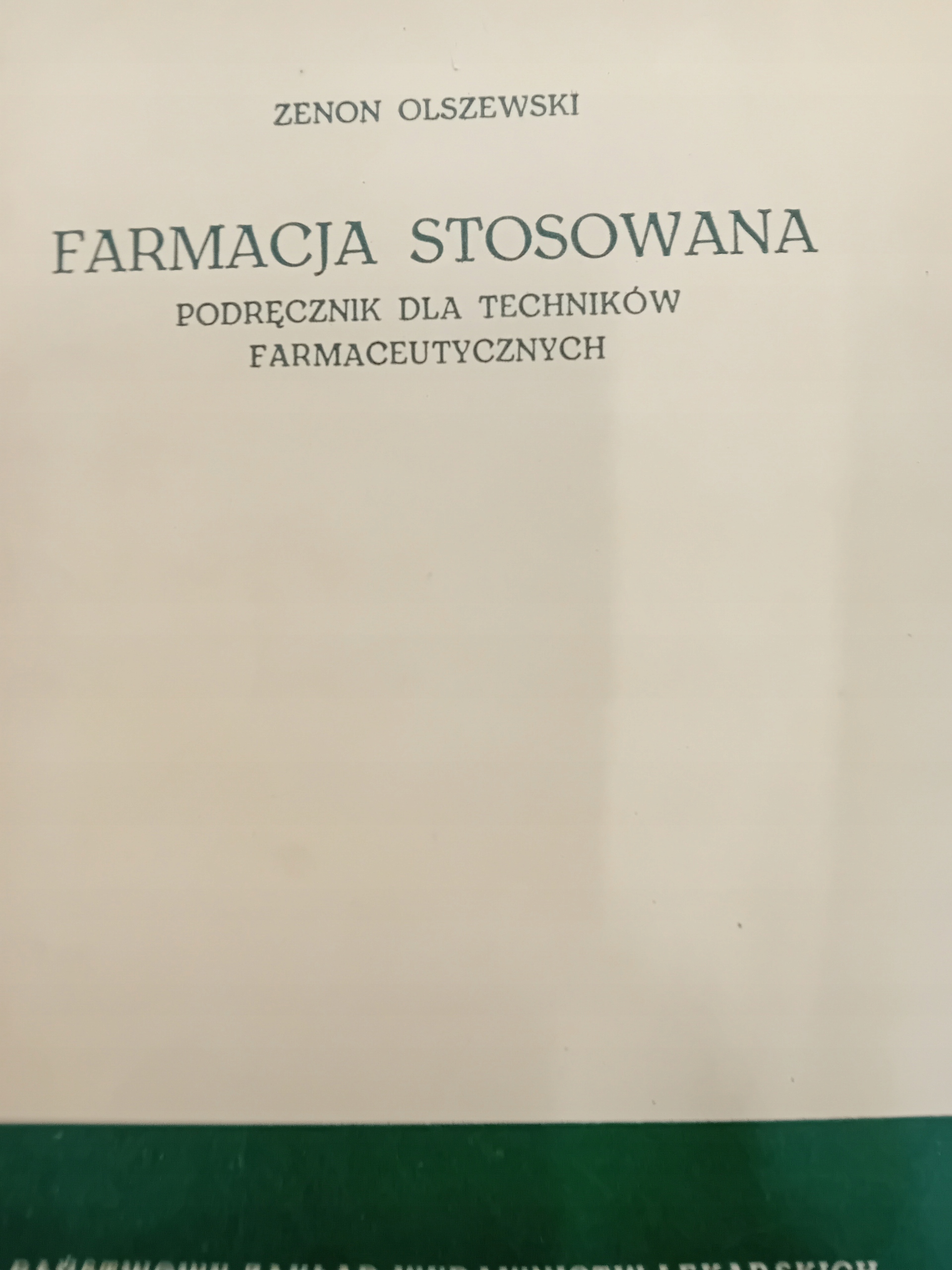 Olszewski FARMACJA STOSOWANA