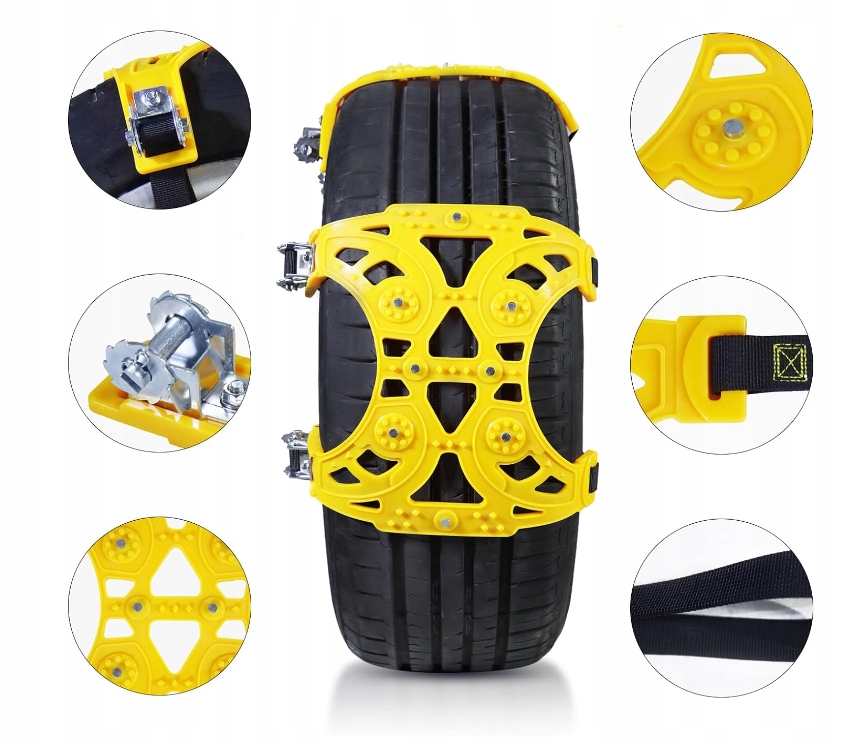 6x OPASKI ŁAŃCUCHY ŚNIEGOWE ANTYPOŚLIZGOWE NA KOŁA BŁOTO ŚNIEG 175-275mm Kod producenta OPASKI ŁAŃCUCHY ŚNIEGOWE ANTYPOŚLIZGOWE KOŁA