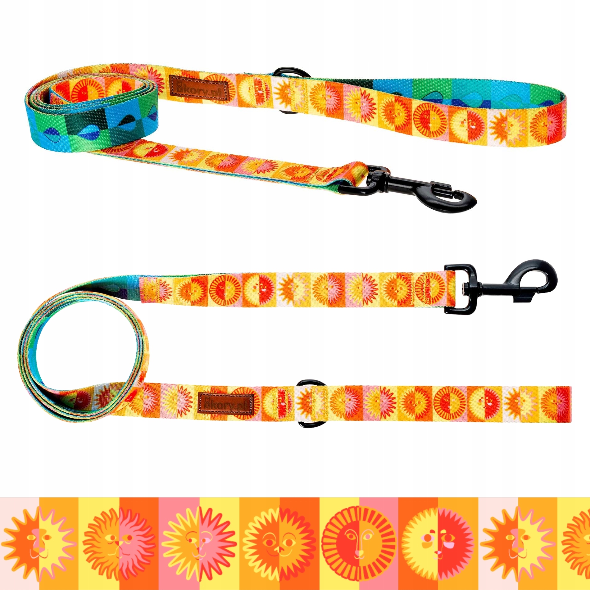 Levně Městská vodítko pro středního psa teriéra do 20 kg 150 cm Ukory Barevná