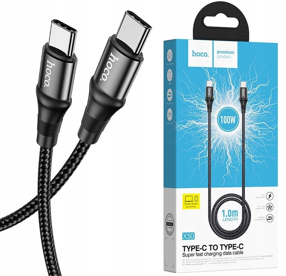 Kabel 2x USB-C Typ-C Power Delivery PD 100W 5A