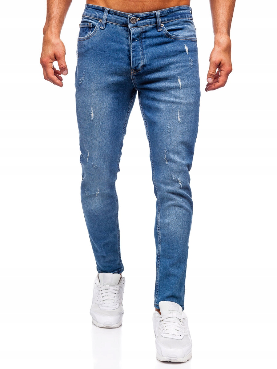 Pánské Džínové Kalhoty Slim Fit Tmavě Modré 6469 DENLEY_38/2XL