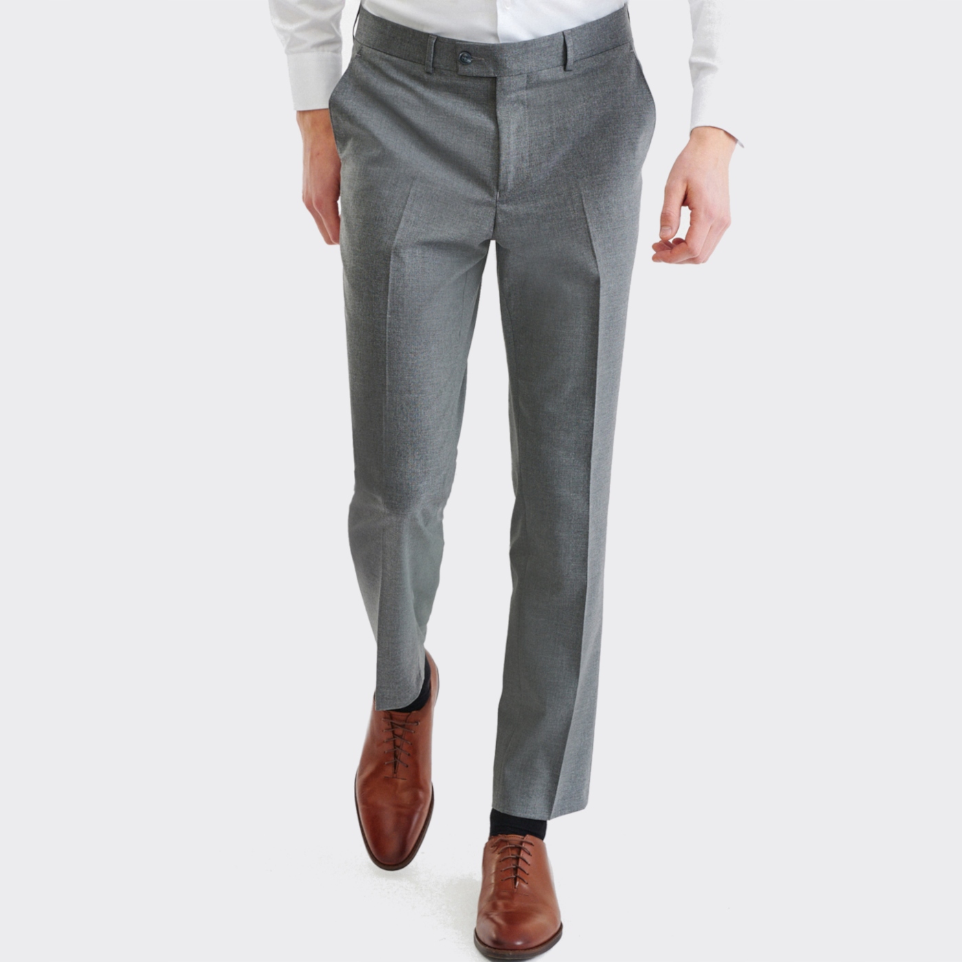 Šedé oblekové kalhoty s viskózou Pako Lorente 170/80