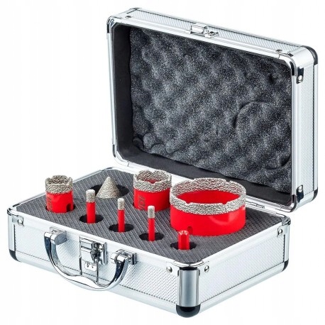 OTWORNICE DO PŁYTEK SENDI 6-68mmXM14,FREZ STOŻ,ADAPTER M14-HEX(ZESTAW 8SZT)