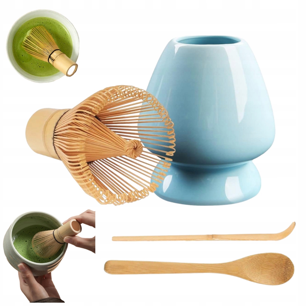 Levně Matcha 4DÍLNÁ Startovací Sada Na Zelený Čaj